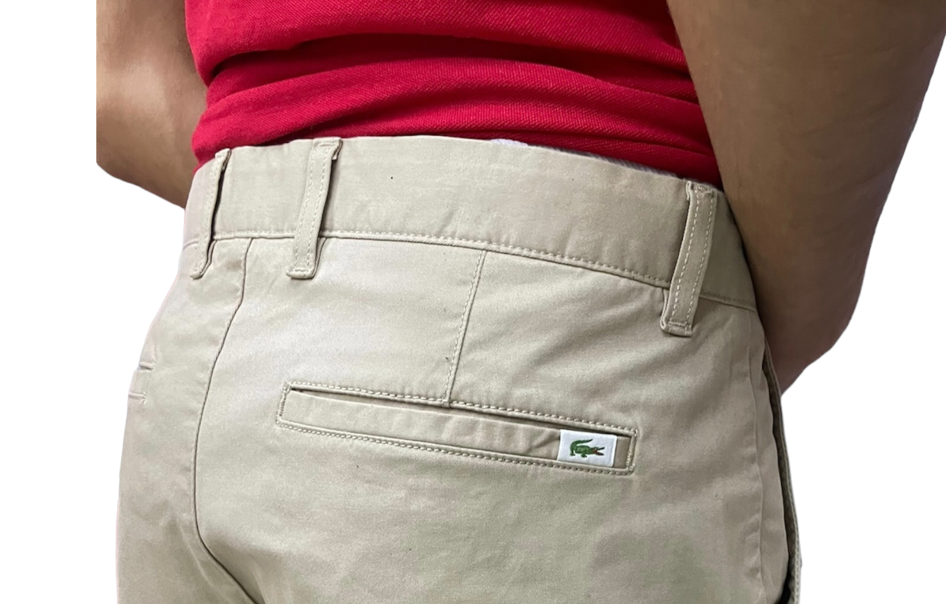 Pantalón Lacoste Regular Fit Color Beige Para Hombre 