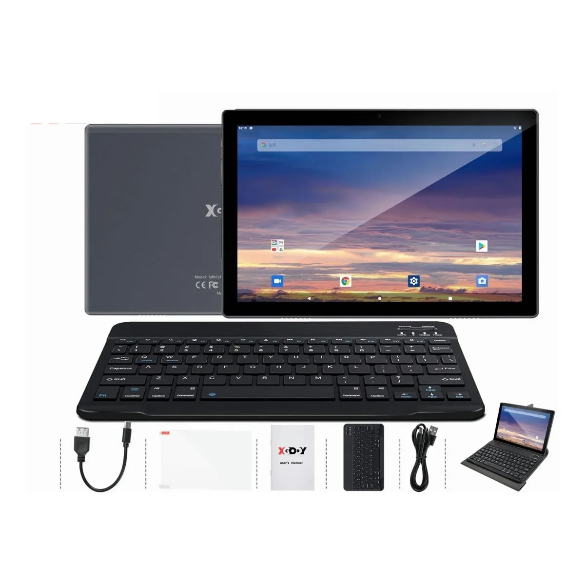 Tablet de 10.1 Pulgadas Android 11 64Gb Con Teclado Xgody TAB10