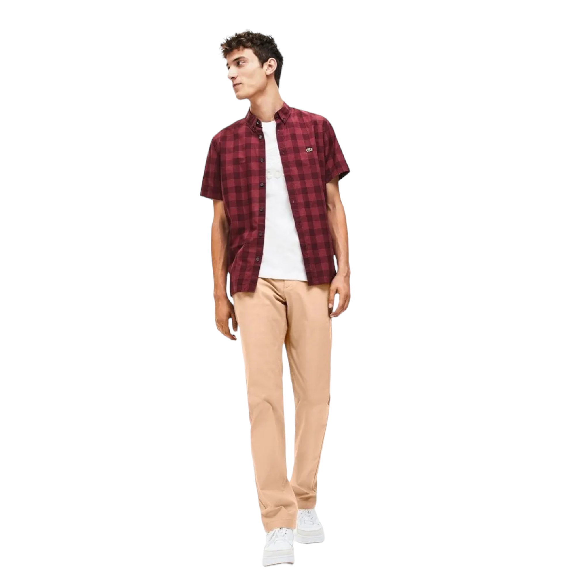 Pantalón Lacoste Regular Fit Cafe Para Hombre 