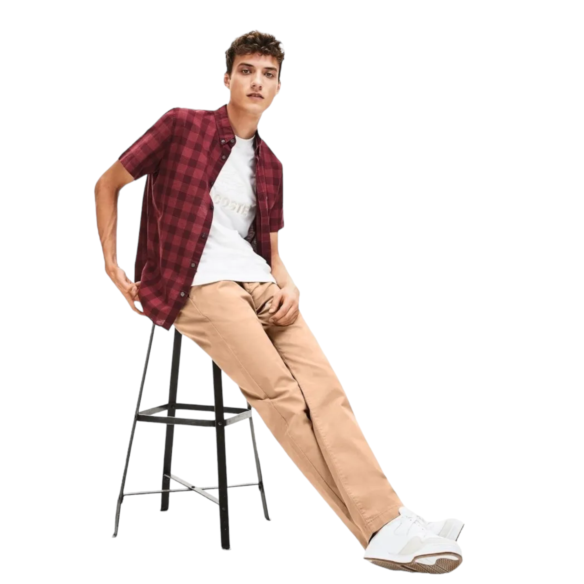 Pantalón Lacoste Regular Fit Cafe Para Hombre 