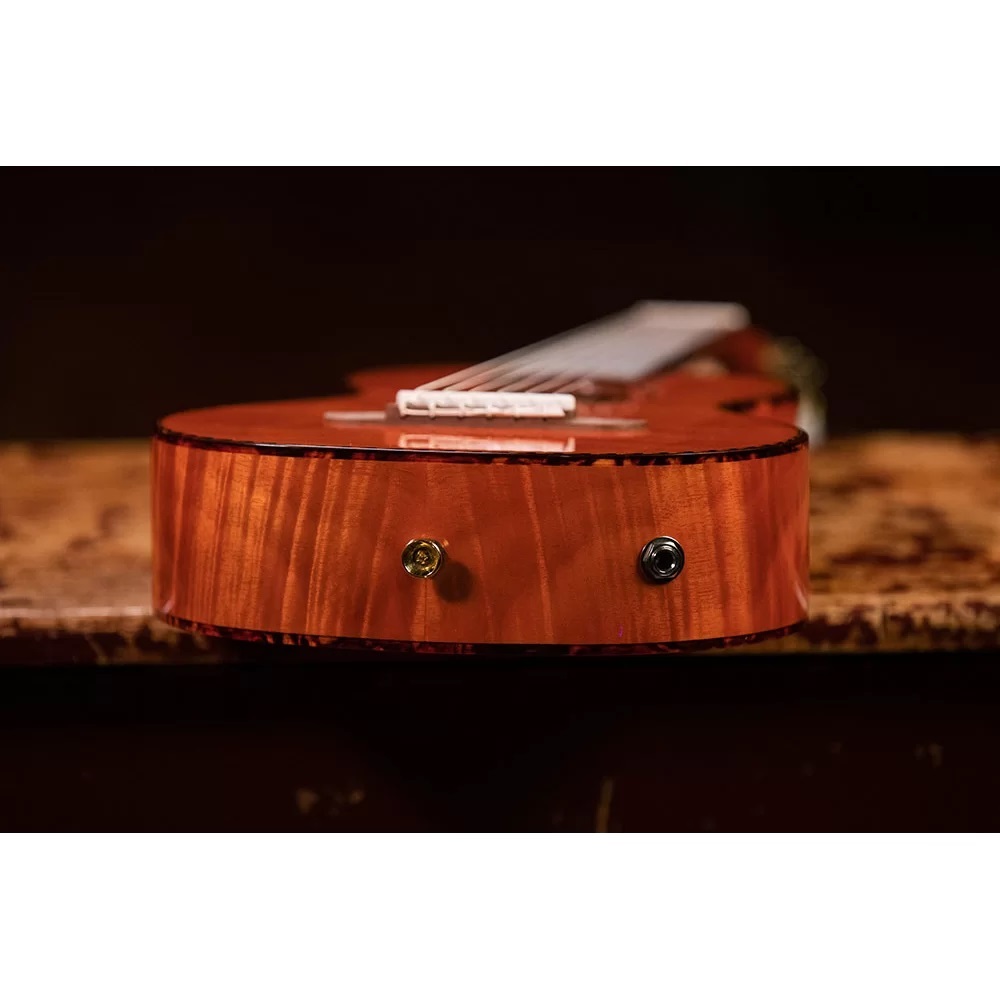 Guitarlele Ortega Guitars Tiger Flamed Con Funda