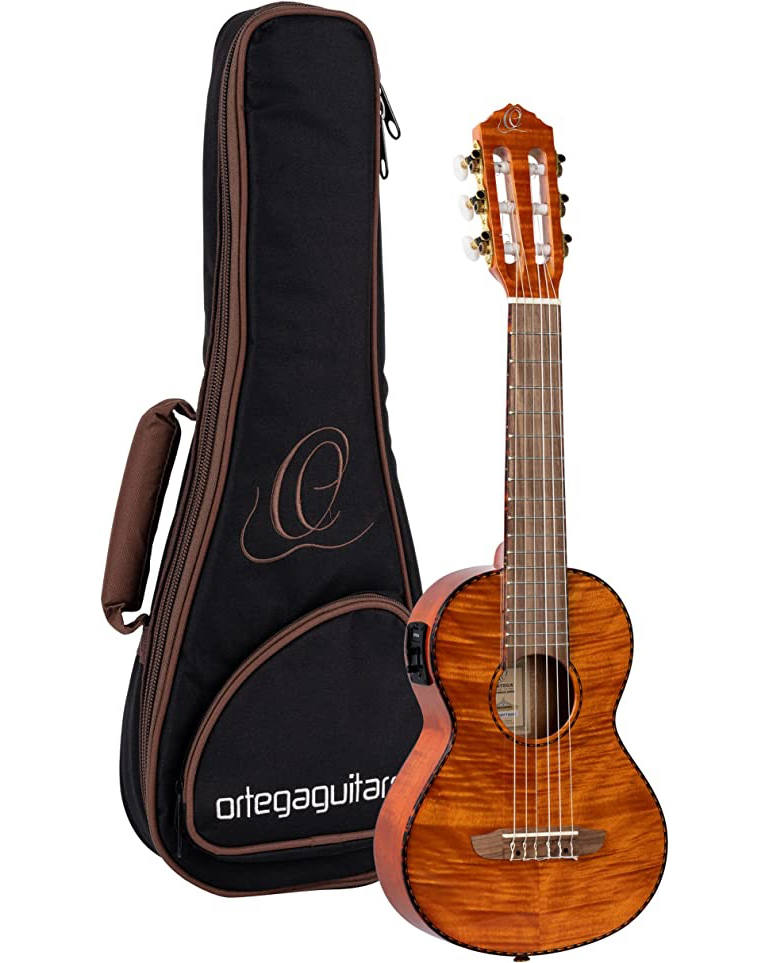 Guitarlele Ortega Guitars Tiger Flamed Con Funda