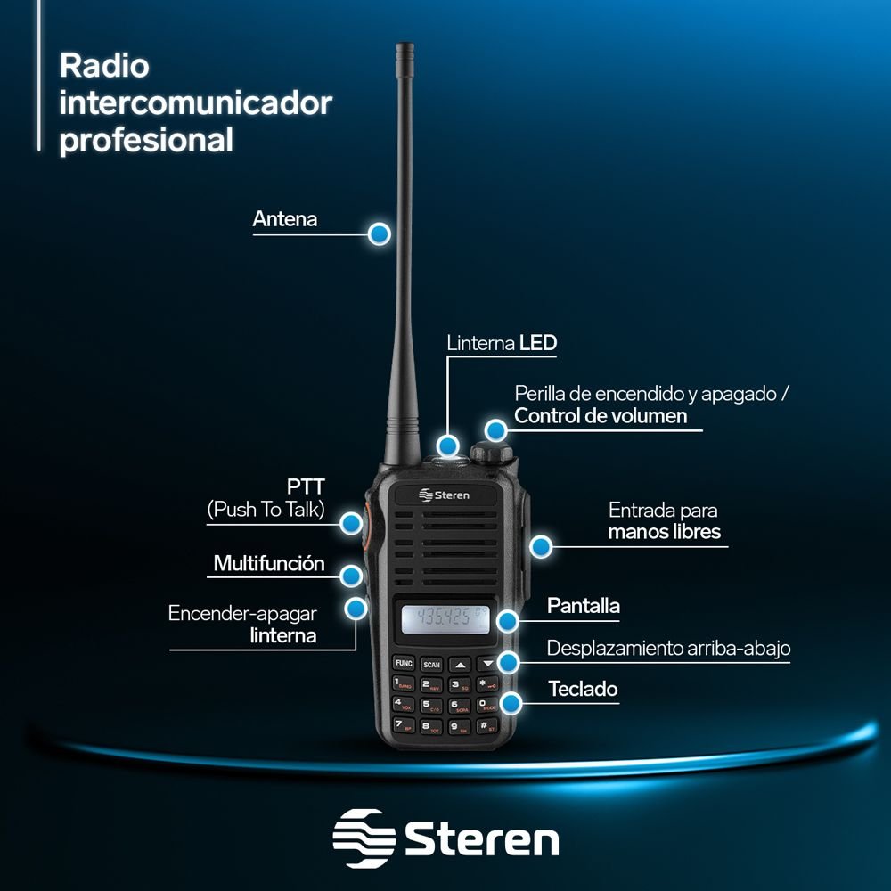 Radio Intercomunicador Profesional Con Teclado Y 3 | Rad-610 
