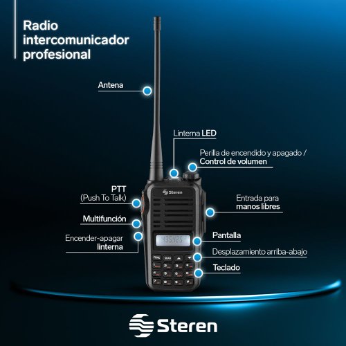 Radio Intercomunicador Profesional Con Teclado Y 3 | Rad-610 