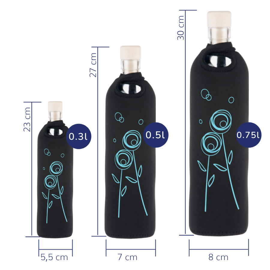 Flaska Botella Con Funda De Neopreno Diente De León 750ml