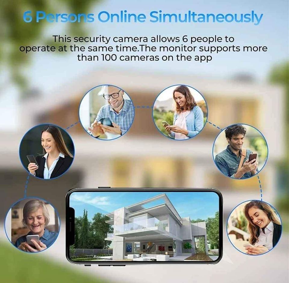 Camara Wifi Exterior 360 HD de seguridad autoseguimiento impermeable vista en tiempo real LED IR