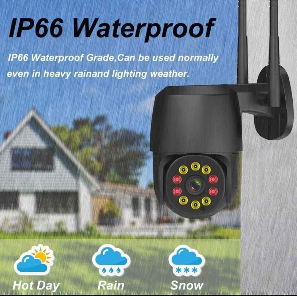 Camara Wifi Exterior 360 HD de seguridad autoseguimiento impermeable vista en tiempo real LED IR