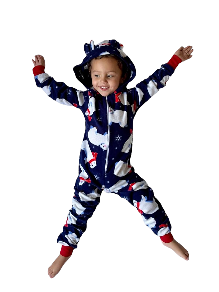 Pijama Mameluco Niño Niña Suave Cómodo Caliente Oso Polar Lyndo