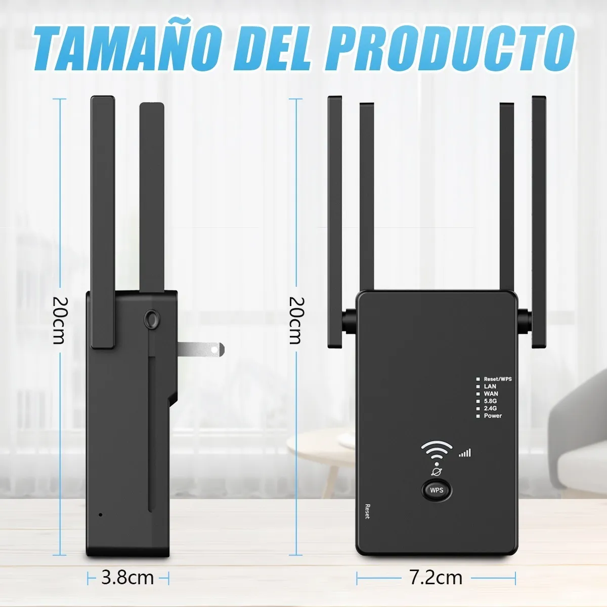Repetidor De Señal Wifi 5g De 1200mbps 110/230v Wps