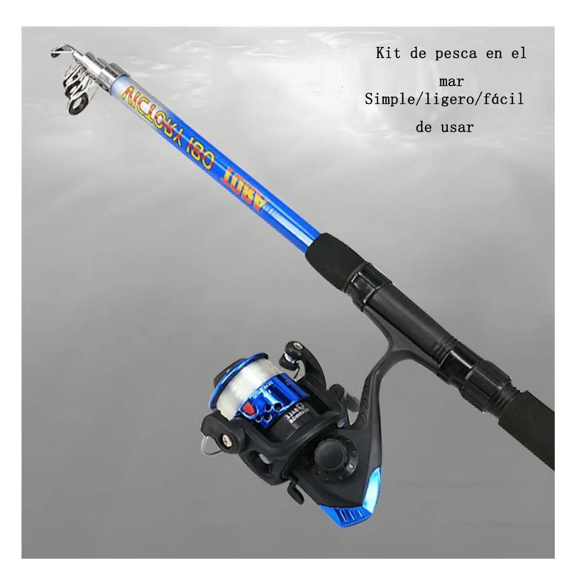  Kit Completo Pescar Juvenil Carrete De Caña De Pescar