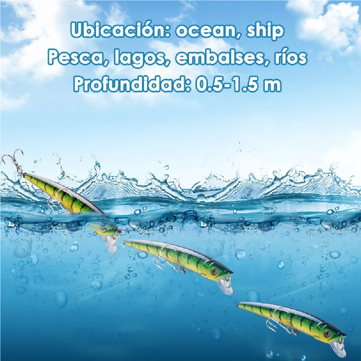 Señuelos Para Pesca Camarón De Río Realista 43 Piezas