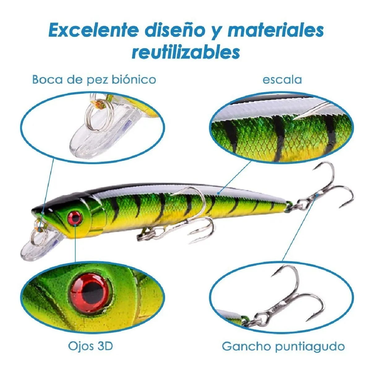 Señuelos Para Pesca Camarón De Río Realista 43 Piezas