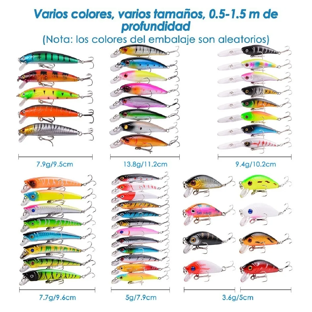 Señuelos Para Pesca Camarón De Río Realista 43 Piezas