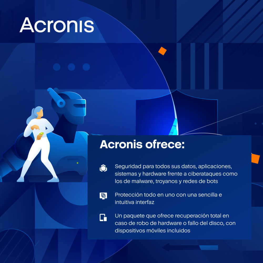 Acronis Cyber Protect Home Office Essentials 3 equipos -1 año ESD