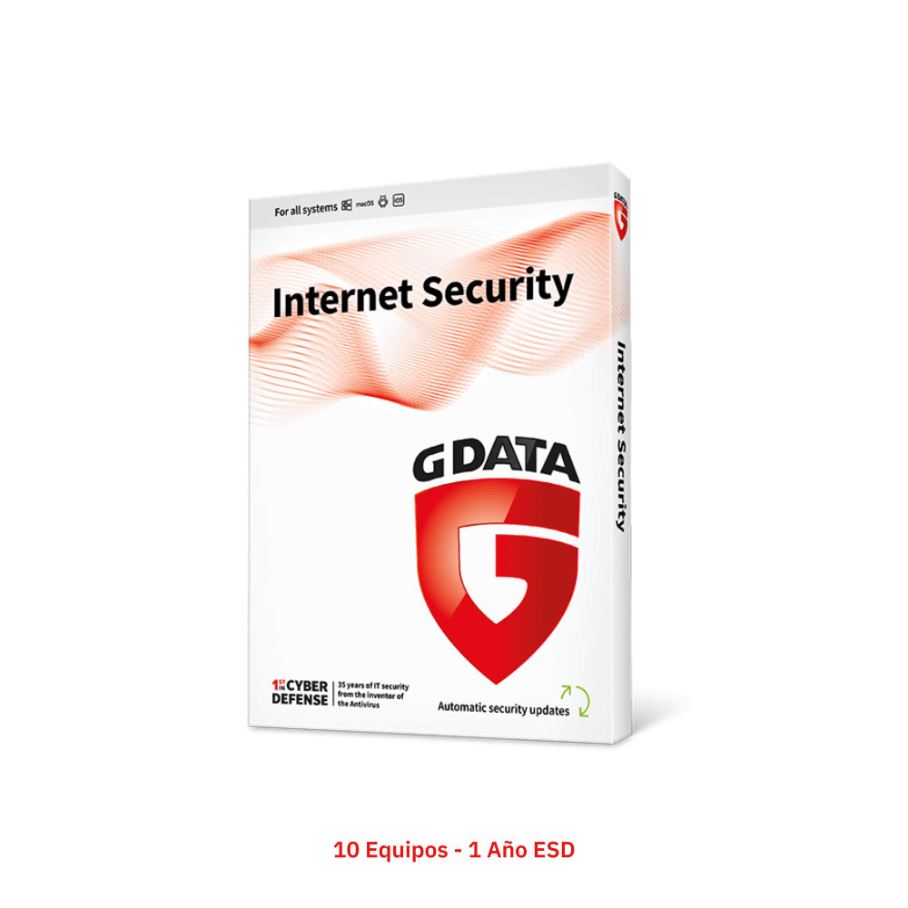 ESD GDATA INTERNET SECURITY 10 LICENCIAS 1 AÑO