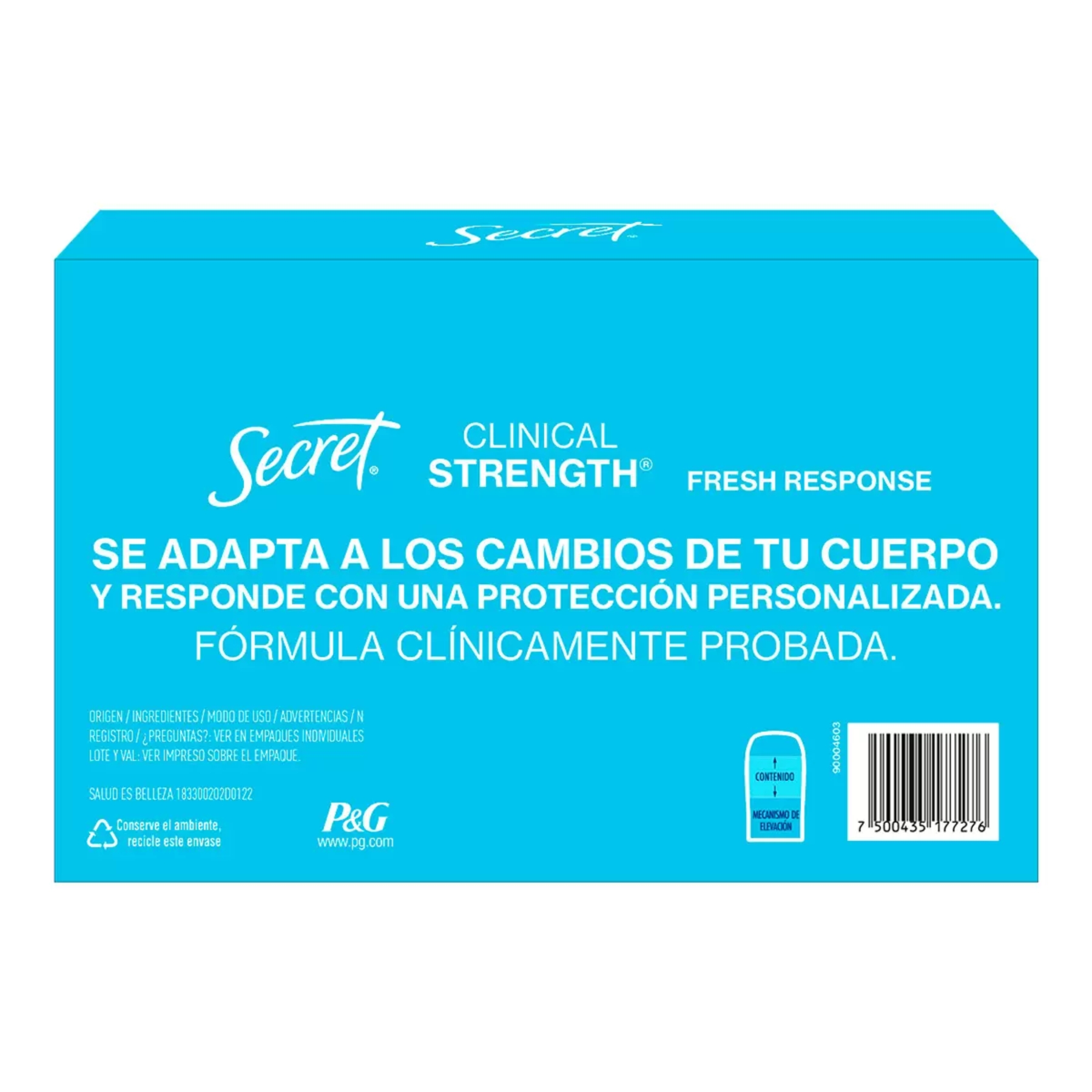 Antitranspirante en Crema 3 pzas de 45 g Secret