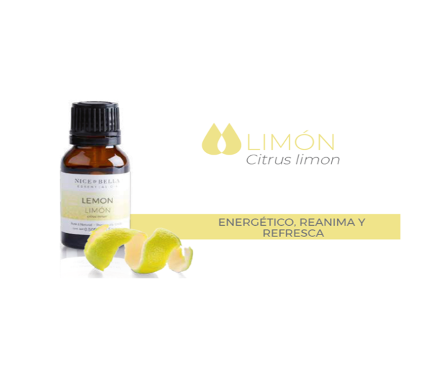 ACEITE ESENCIAL NICE & BELLA LIMÓN, Energético, Reanima y Refresca 
