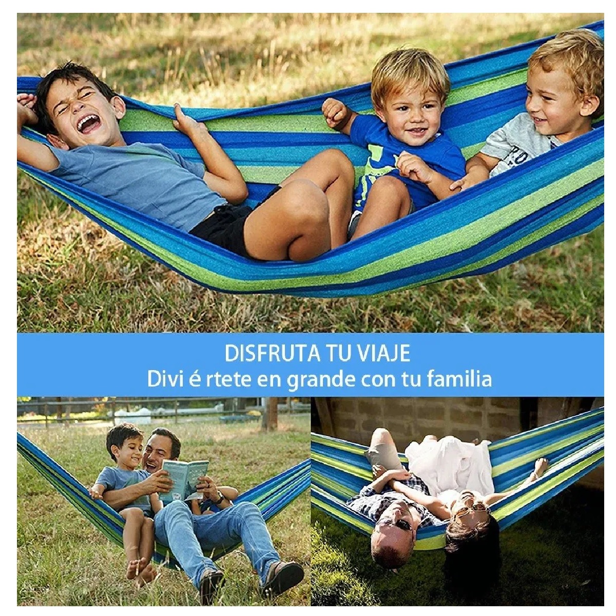 Hamaca Camping Al Aire Libre Hamaca De Lona Doble