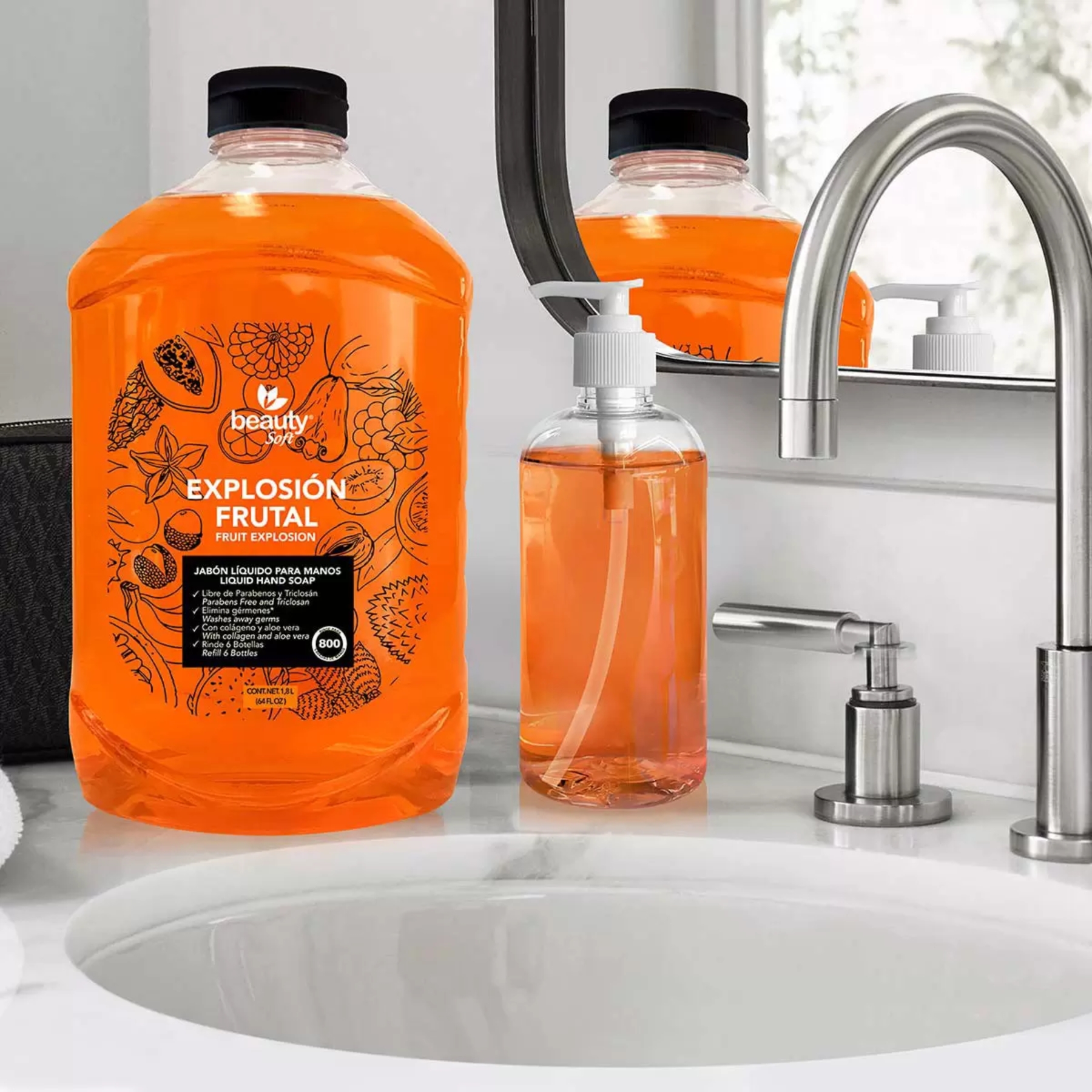 Jabón Líquido para Manos 2 pzas de 1.8 L Beauty Soft CST