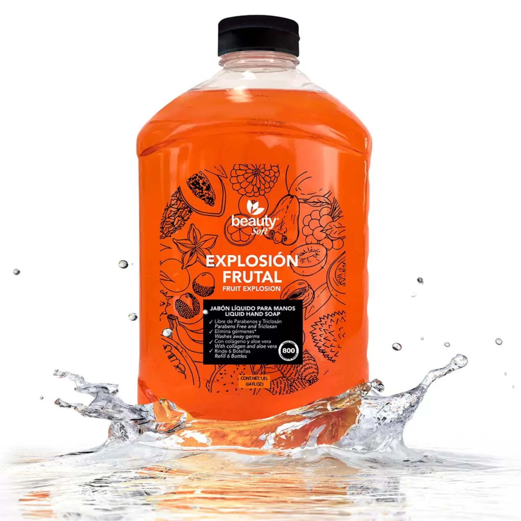 Jabón Líquido para Manos 2 pzas de 1.8 L Beauty Soft CST