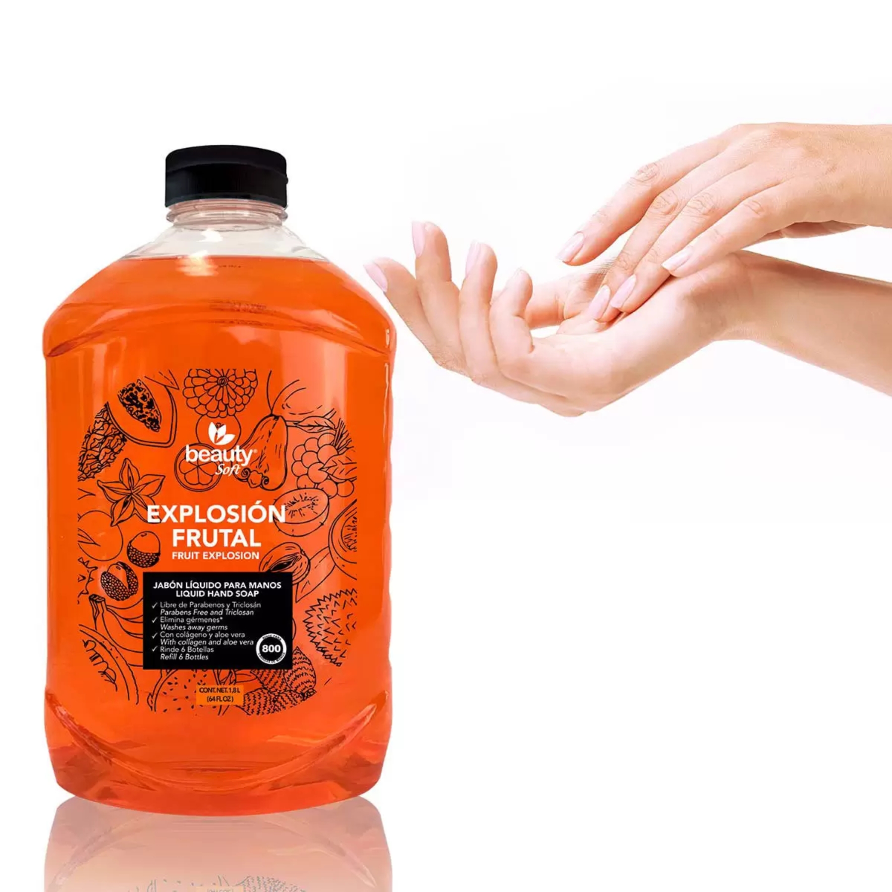 Jabón Líquido para Manos 2 pzas de 1.8 L Beauty Soft CST