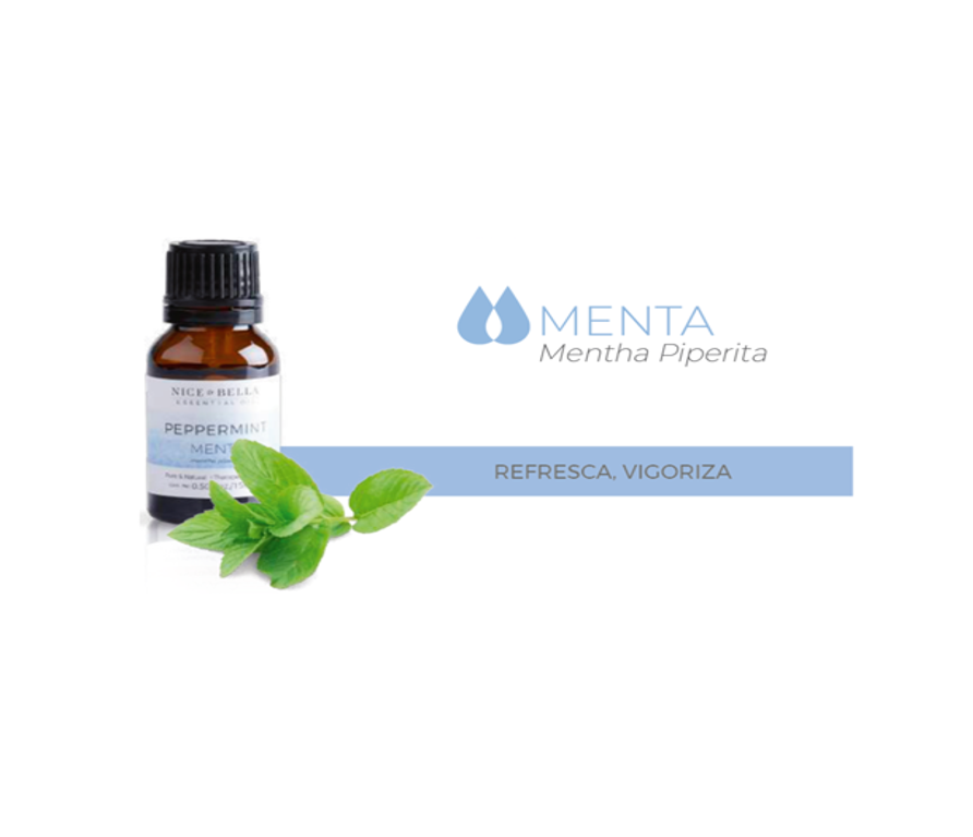 ACEITE ESENCIAL NICE & BELLA MENTA, Refresca y Vigoriza