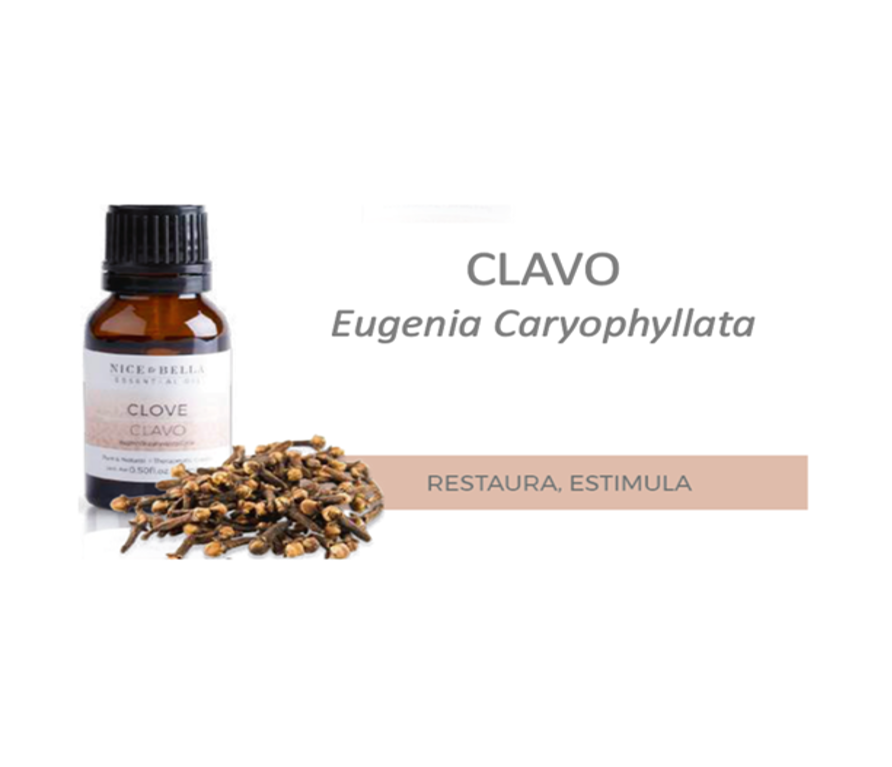 ACEITE ESENCIAL NICE & BELLA CLAVO Restaura, Estimula