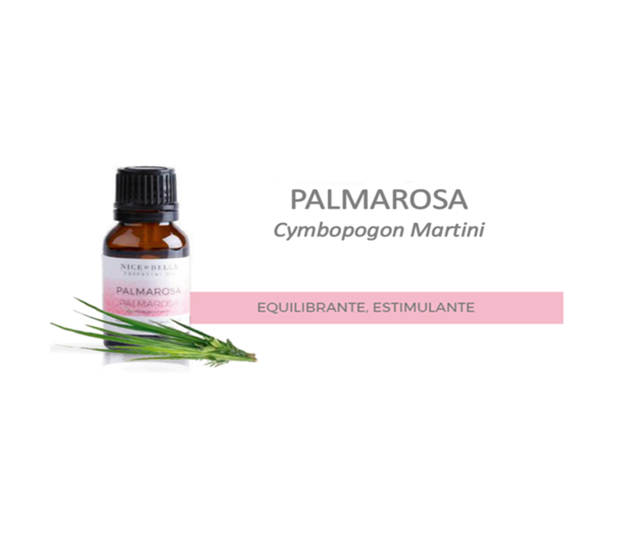 ACEITE ESENCIAL NICE & BELLA PALMAROSA, Equilibrante, Estimulante