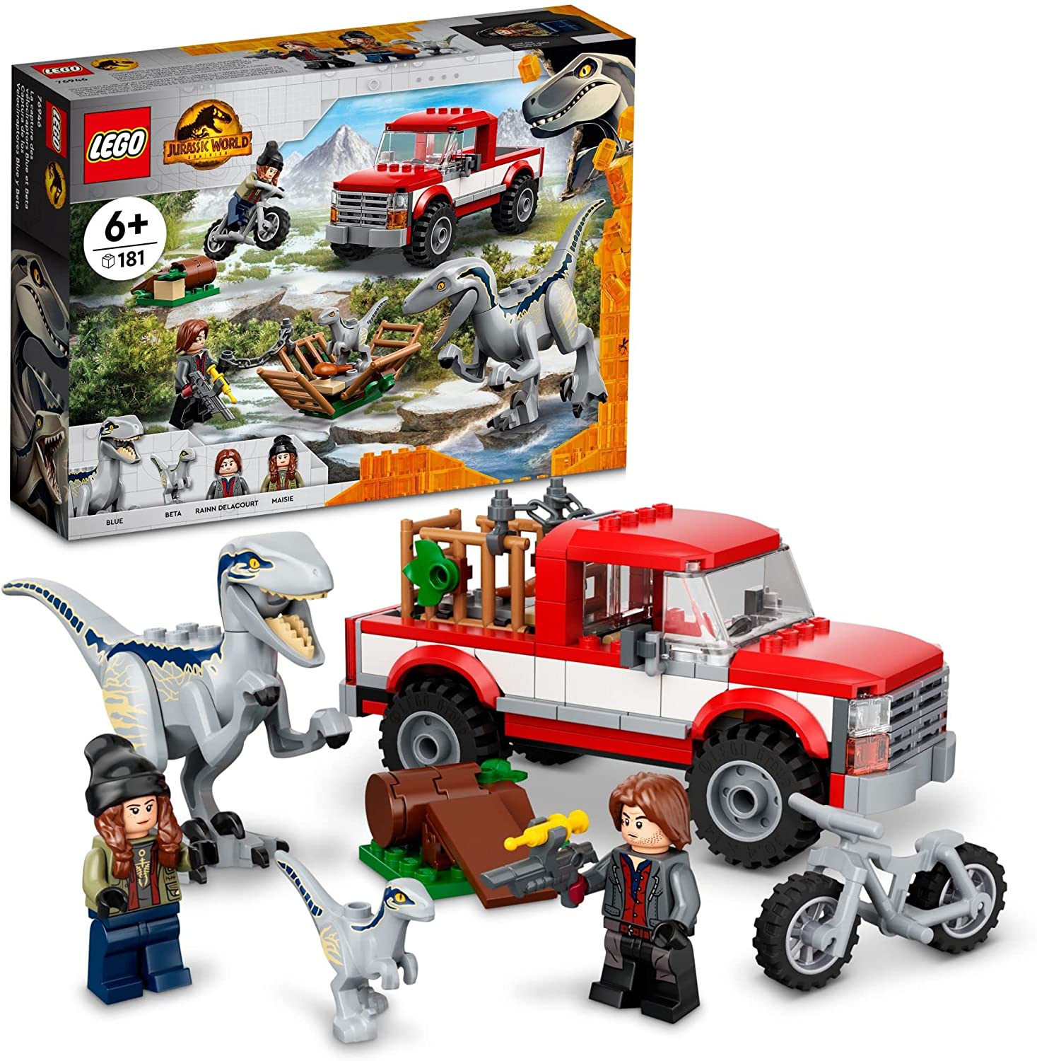Lego Jurassic 76946 Captura De Velocirraptores Blue Y Beta