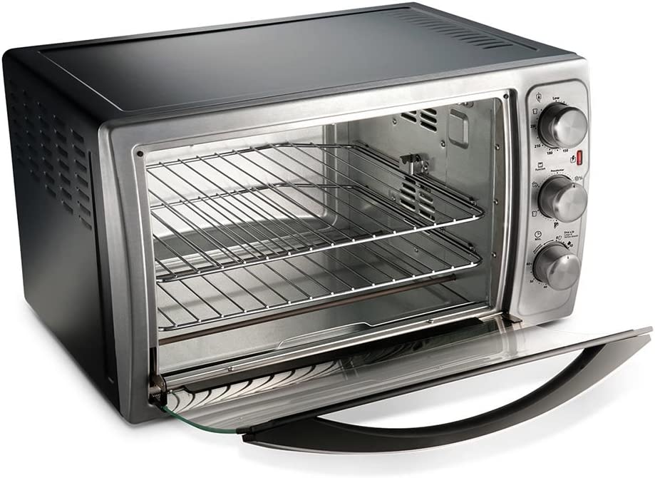 Oster TSSTTVXXLL1MX Horno Tostador con Convección y Rotisserie, color Inox/Negro, Extra grande/42 litros
