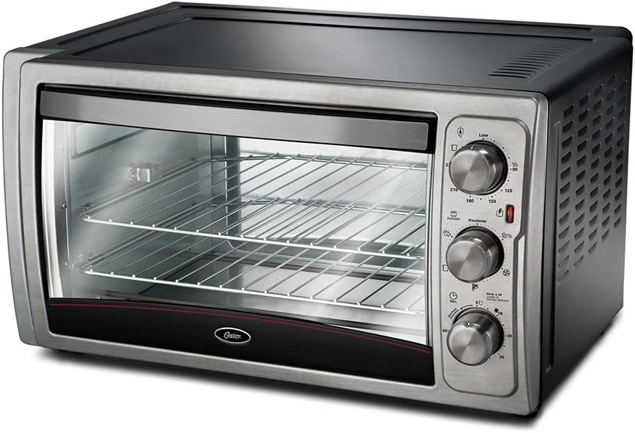 Oster TSSTTVXXLL1MX Horno Tostador con Convección y Rotisserie, color Inox/Negro, Extra grande/42 litros