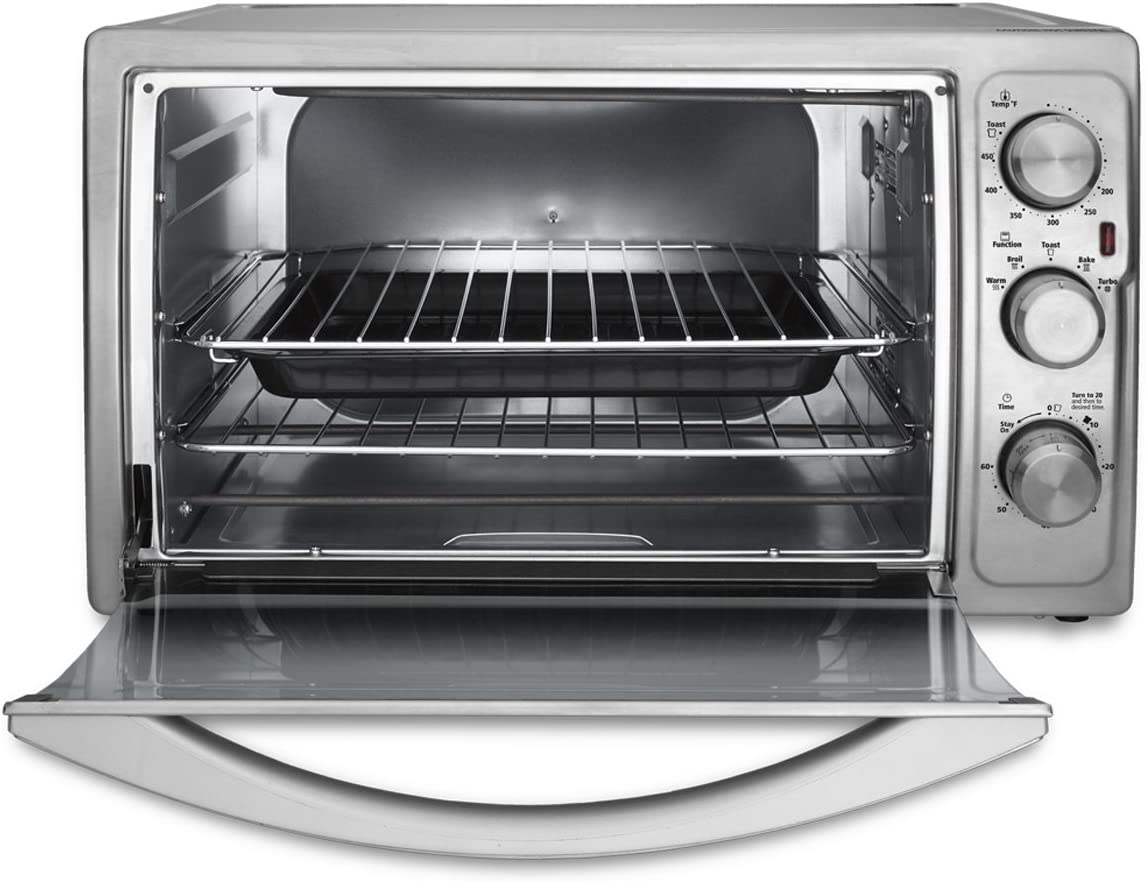 Oster TSSTTVXXLL1MX Horno Tostador con Convección y Rotisserie, color Inox/Negro, Extra grande/42 litros