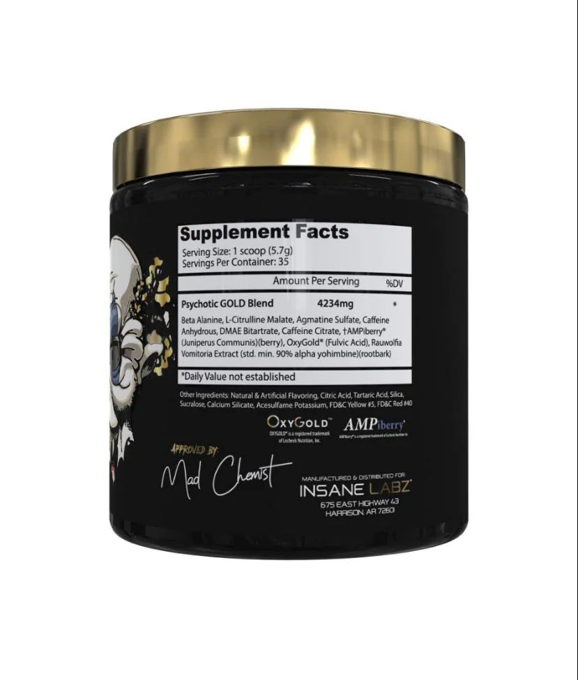 Psychotic Gold (35 serv) Sabor Blue Ponch