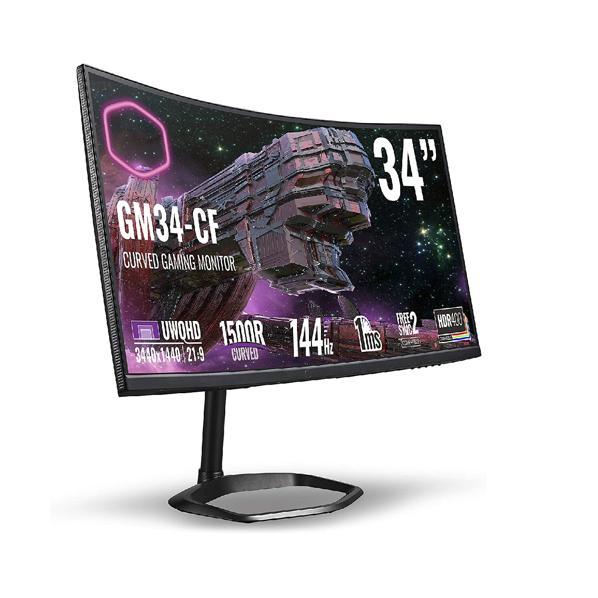 Monitor Gamer Curvo Cooler Master GM34-CW LED 34", Quad HD