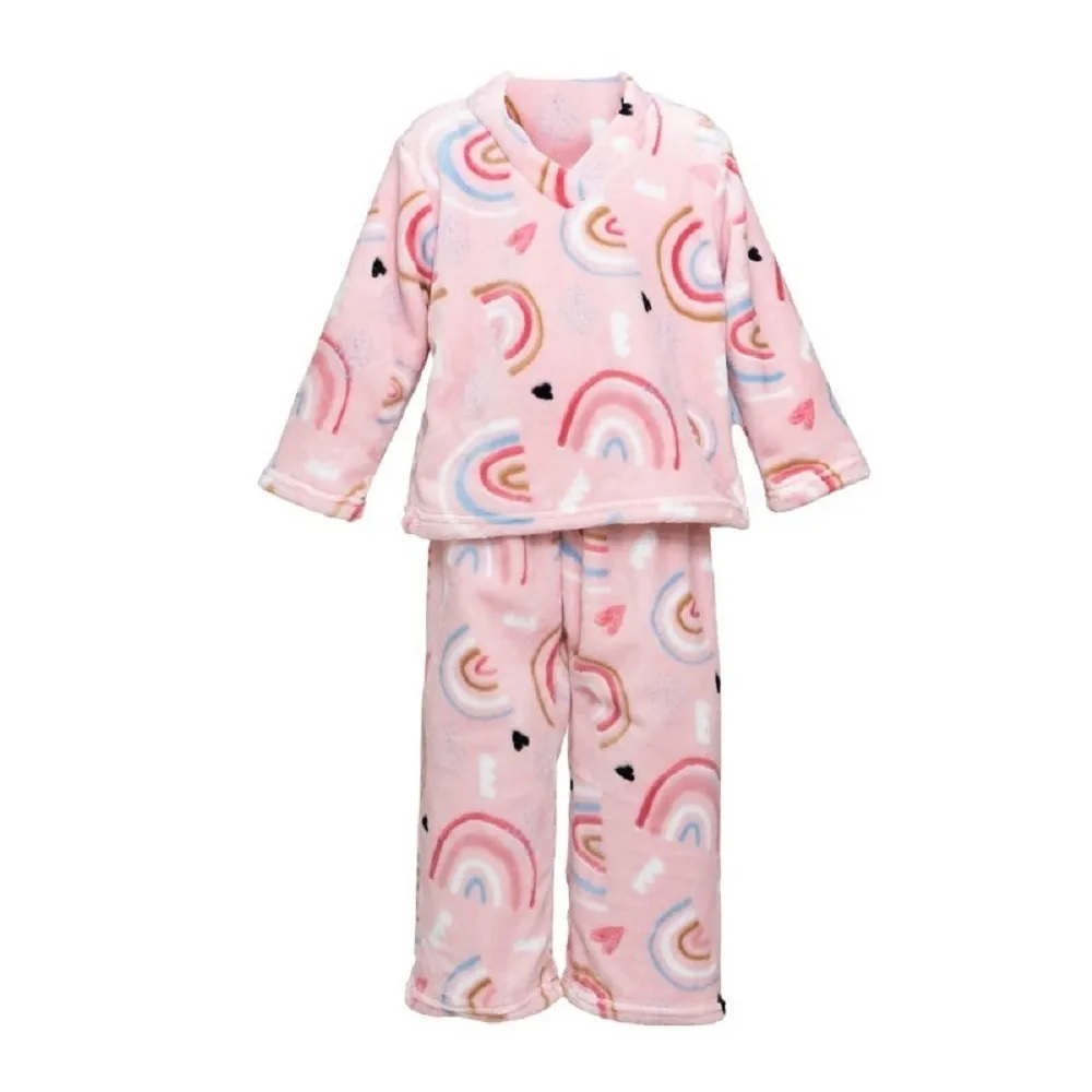 Pijamita 2 Piezas Arcoiris Niña 5-6 Años Rosa Chiqui Mundo