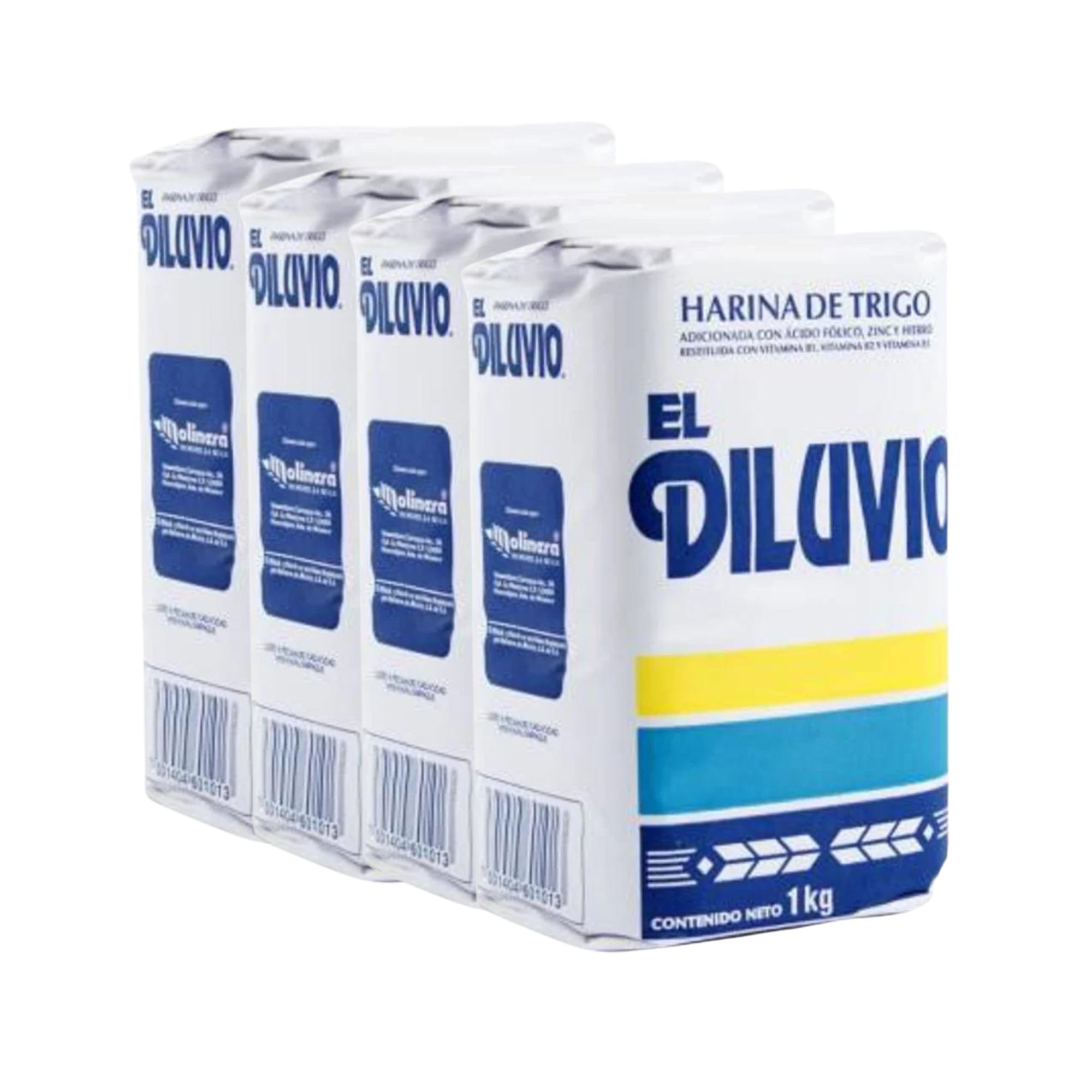 Harina De Trigo El Diluvio 4 Pack De 1 Kg