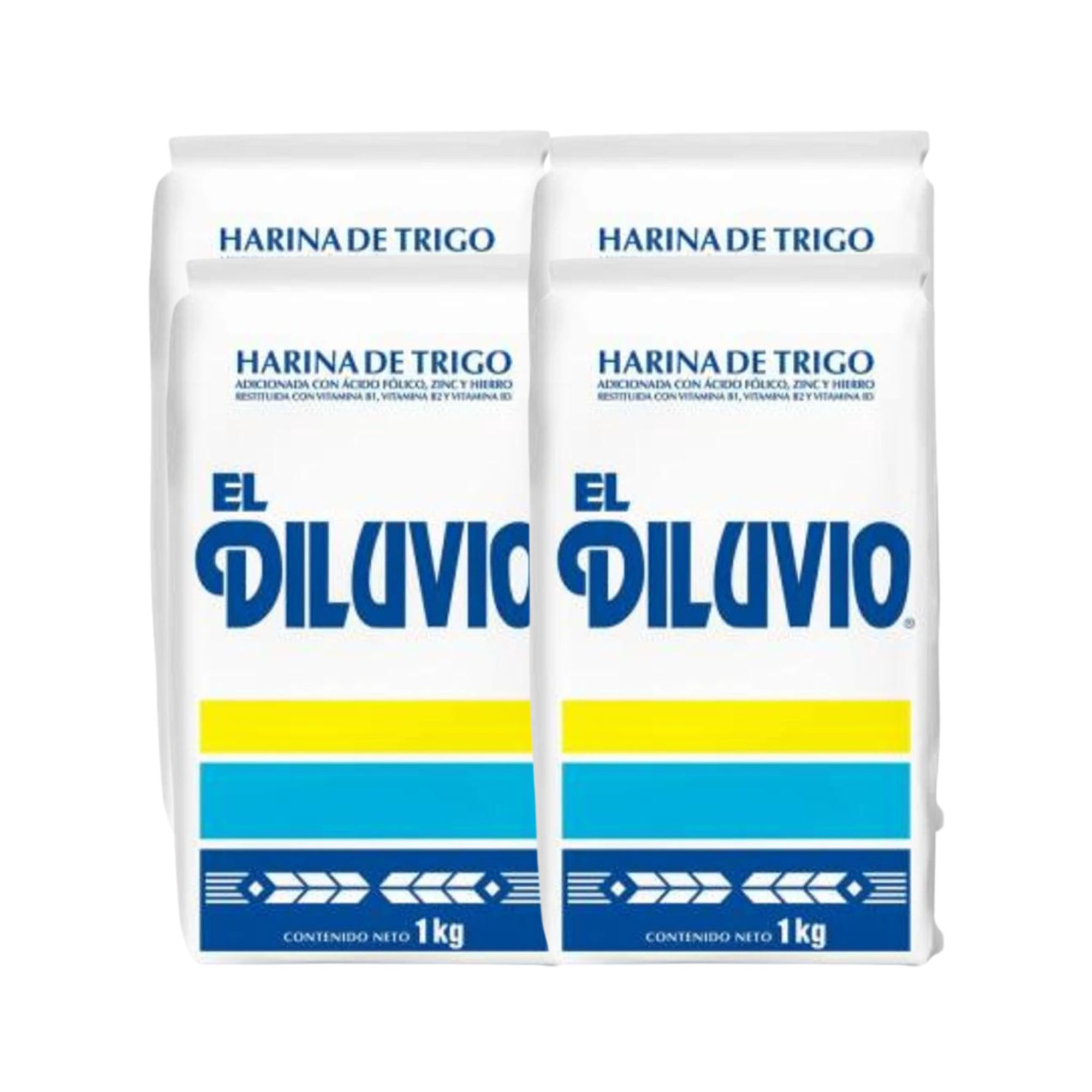 Harina De Trigo El Diluvio 4 Pack De 1 Kg