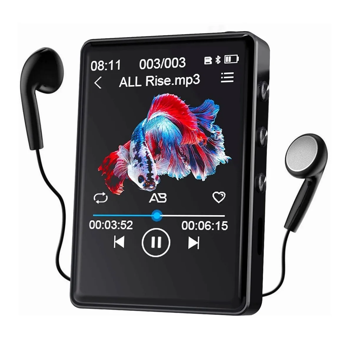 Reproductor Mp3 Con Bluetooth, Táctil