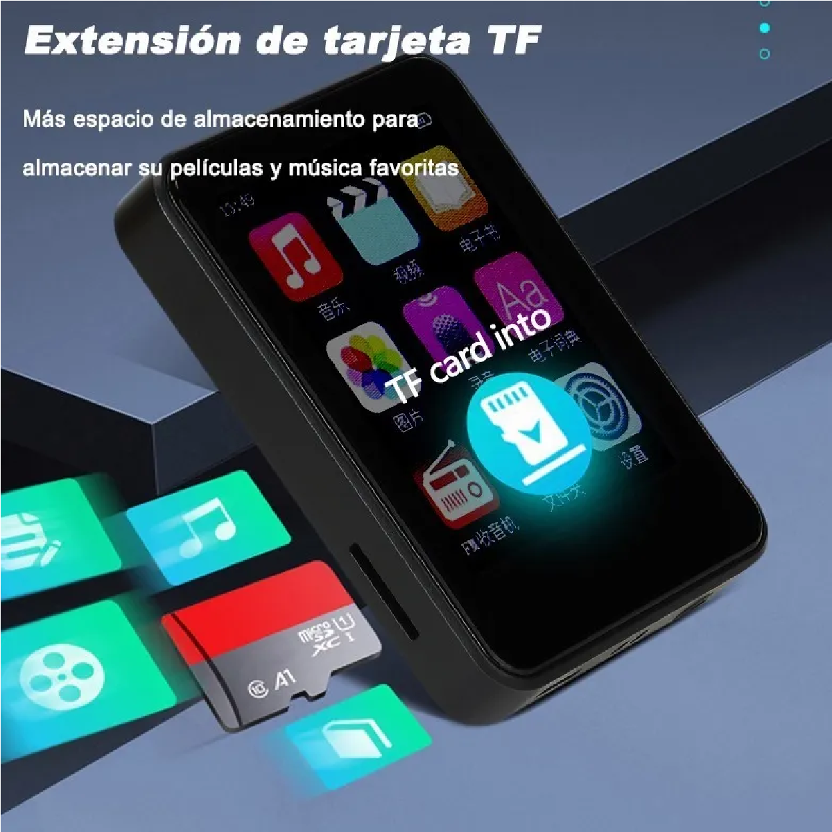 Reproductor Mp3 Con Bluetooth, Táctil