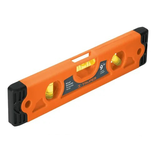 Nivel torpedo de 9" magnético cuerpo de ABS, Truper