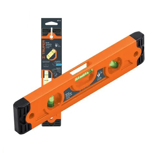Nivel torpedo de 9" magnético cuerpo de ABS, Truper