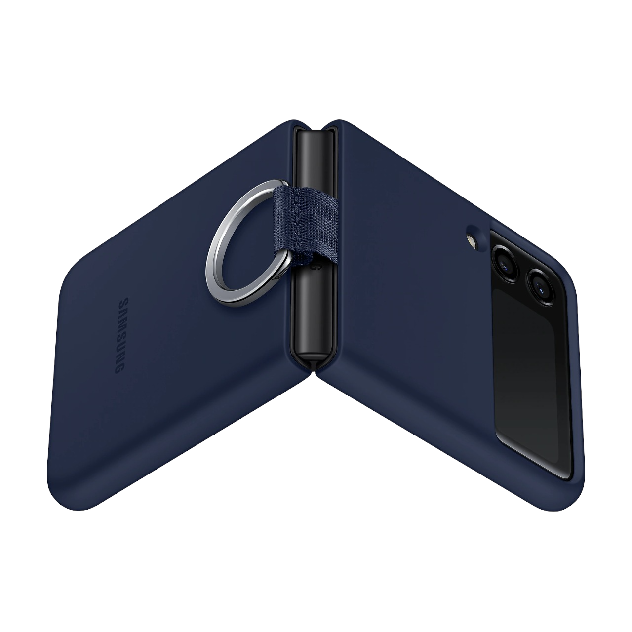 Funda Samsung Original Silicone Cover Ring para Z Flip 3 Color Azul Marino