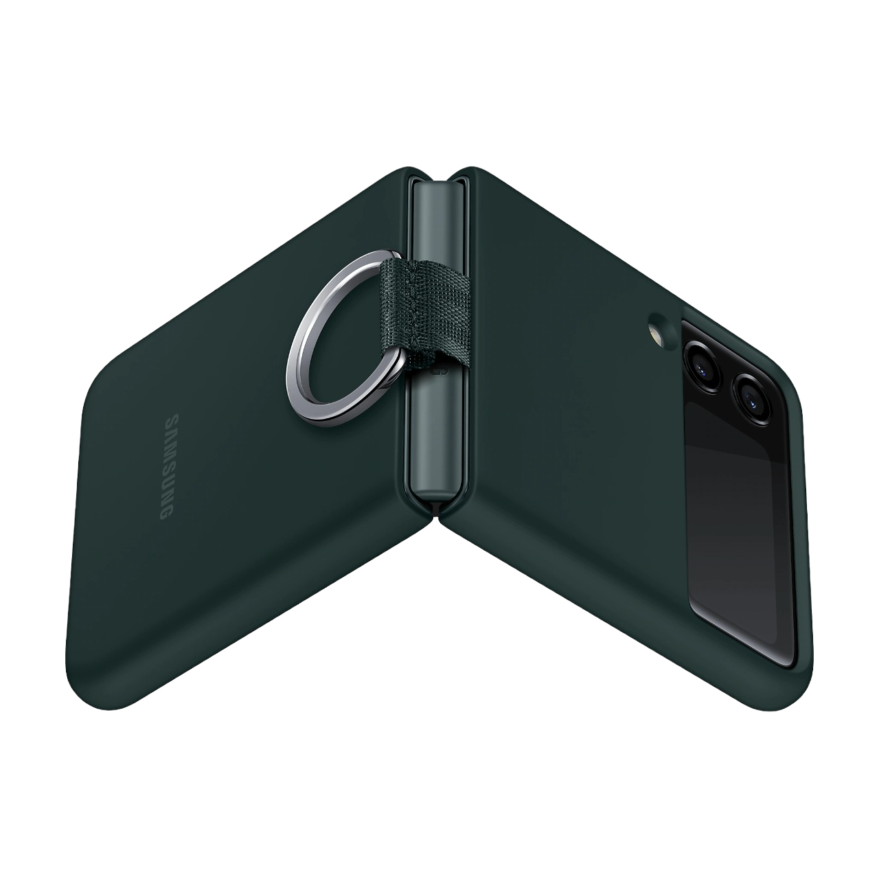 Samsung Silicone Cover Funda con Anillo Transparente para Samsung Galaxy Z  Flip 3