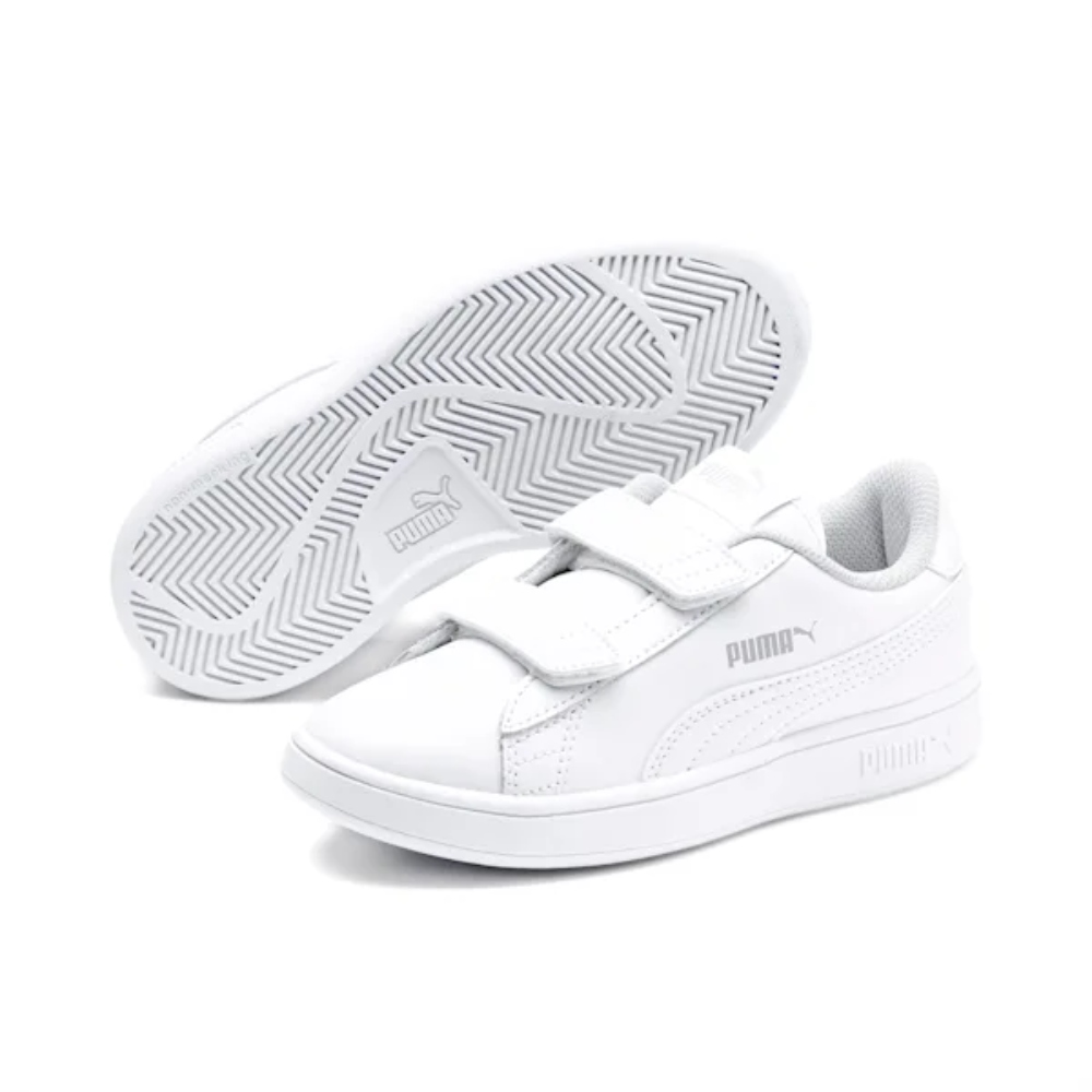 Tenis Puma smash V2 blanco para bebe 365173 02
