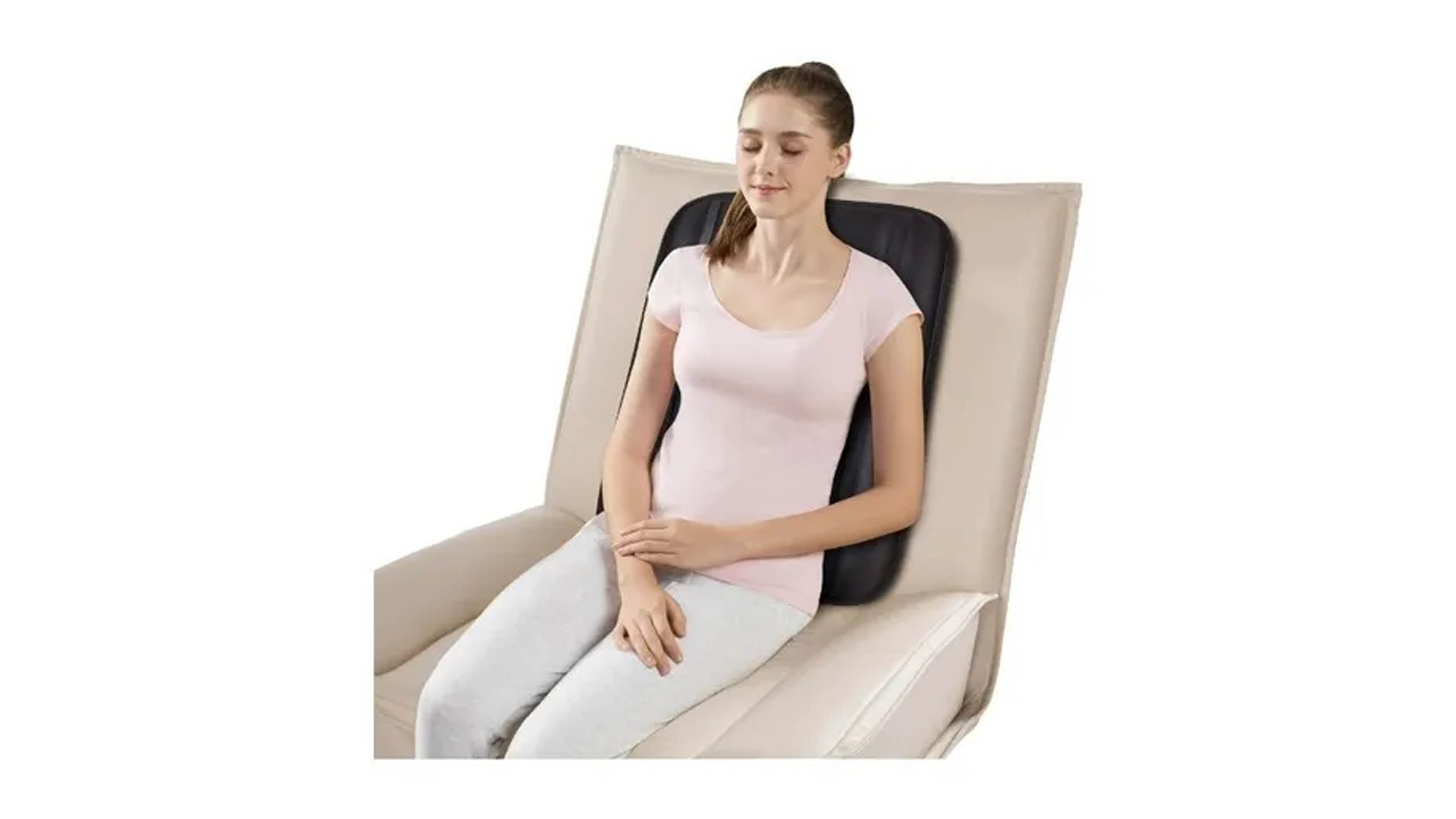 Masajeador de Espalda Cojín Calentador Eléctrico con Vibración 