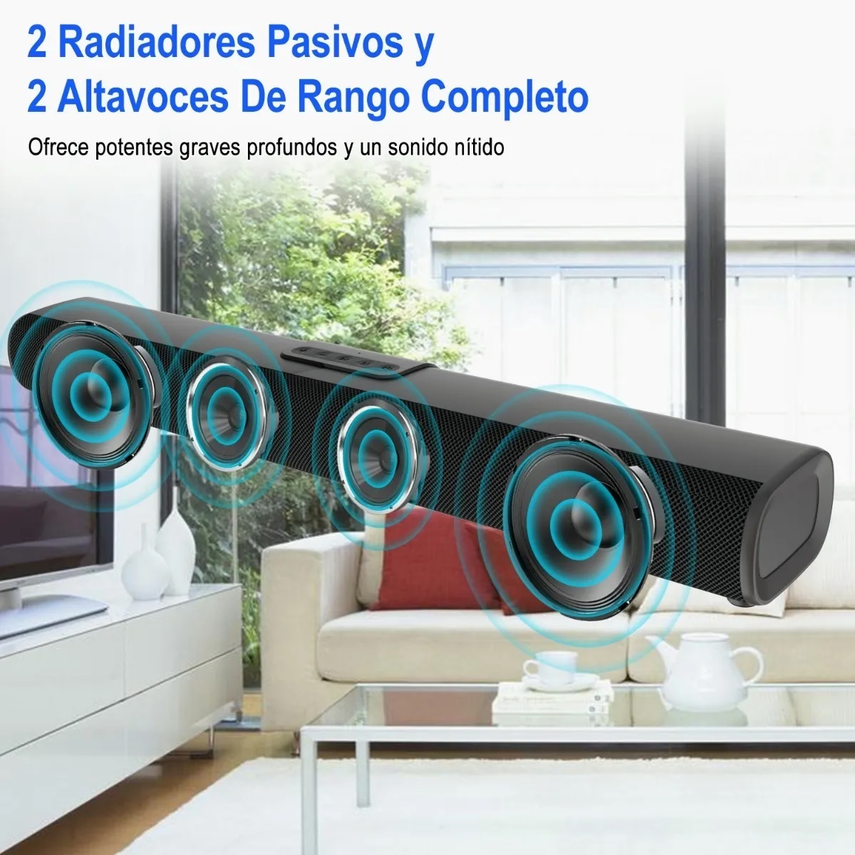 Barra De Sonido Bocina Para Tv 50w Bluetooth