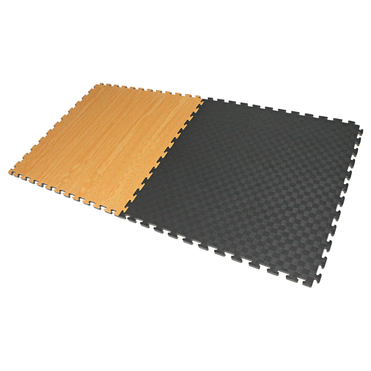 Set 5 pzas de Tatami 1m*1m*2 cm de grosor Fire Sports Diseño madera/negro 