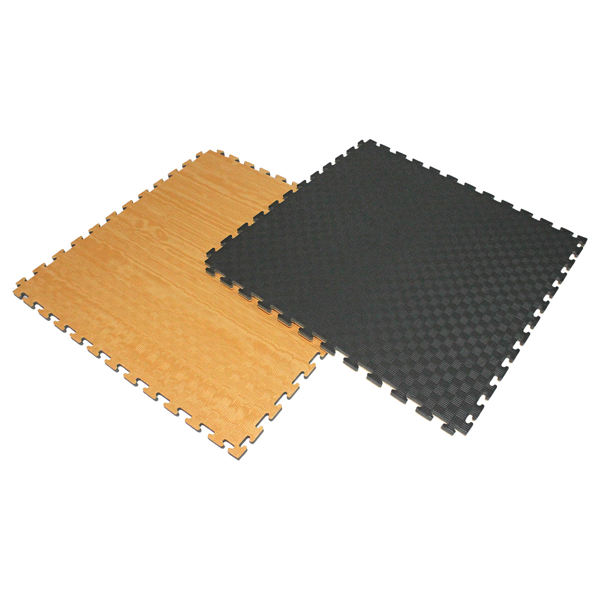 Set 5 pzas de Tatami 1m*1m*2 cm de grosor Fire Sports Diseño madera/negro 