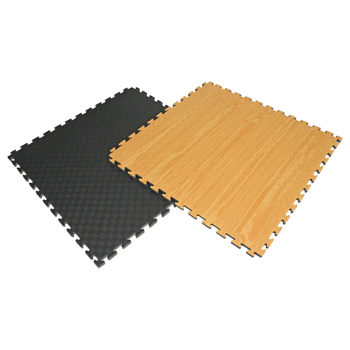 Set 5 pzas de Tatami 1m*1m*2 cm de grosor Fire Sports Diseño madera/negro 