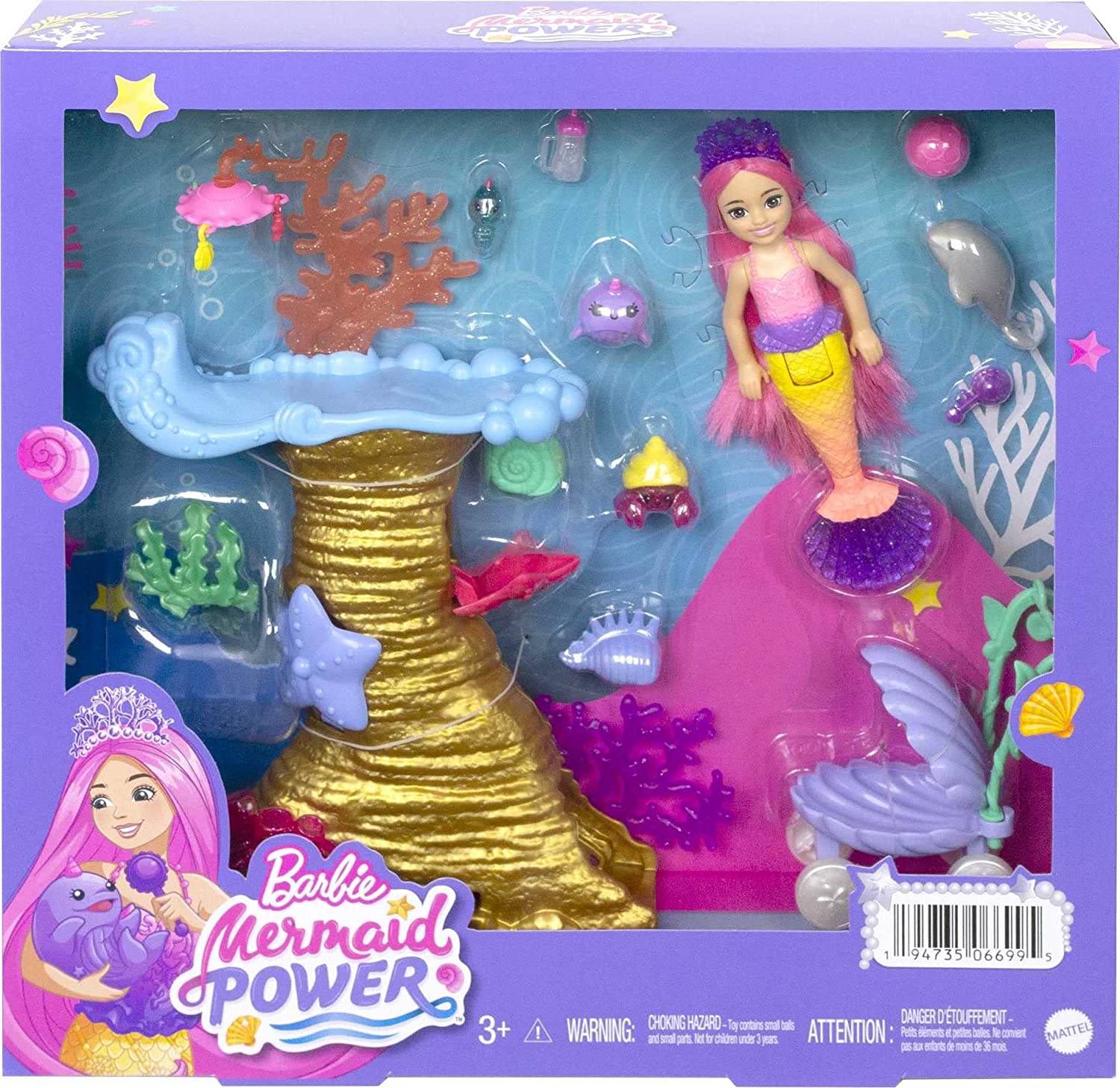 Barbie Mermaid Power CHELSEA Arrecife de Aquaria